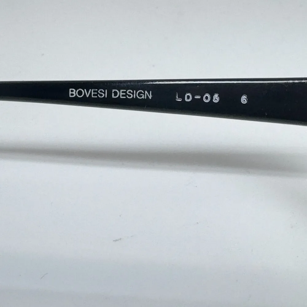 Linea Due Bovesi Design Gold Horn Rim with Black‎ Vintage Rare French H15270